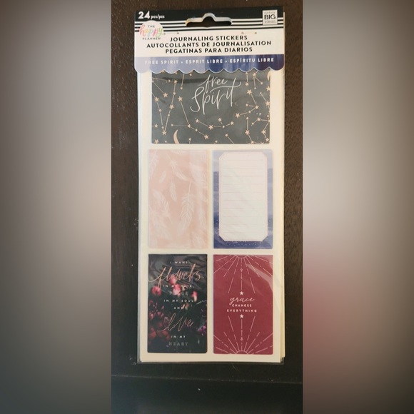 JOURNALING STICKERS FREE SPIRIT 24 COUNT HAPPY PLANNER - Picture 2 of 4